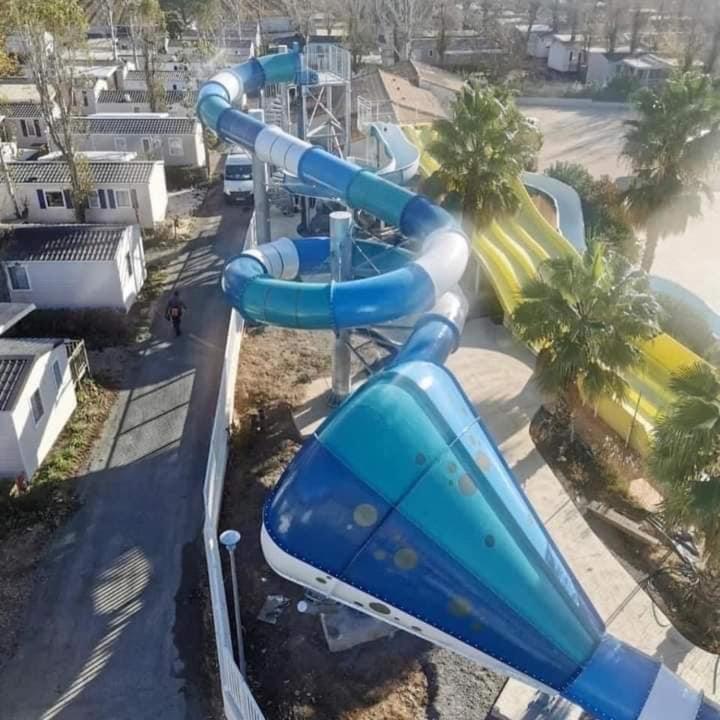 Mobilhome Vias Plage Dans Camping Exteriör bild